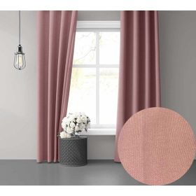 Perle Daily Series Buğulu Gül Rengi 250x270 cm Fon Perde