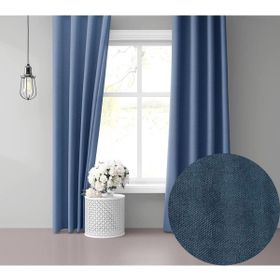 Perle Daily Series Derin Mavi Ada 100x250 cm Fon Perde
