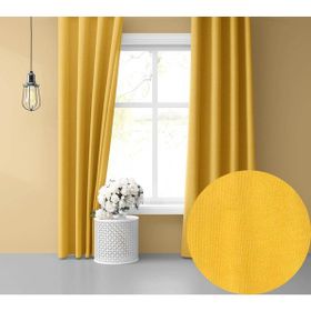 Perle Daily Series Güneş Sarısı Rengi 100x270 cm Fon Perde