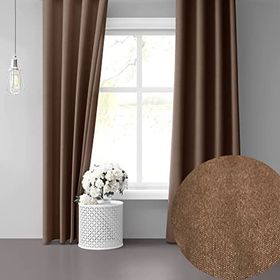 Perle Daily Series Kahve Rengi Ada Kahverengi 250x260 cm Fon Perde