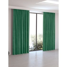 Perle Daily Series Zümrüt Yeşili Ada 300x250 cm Fon Perde