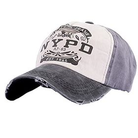 Perlotus NYPD Logolu New York Eskitme Gri Unisex Spor Şapka