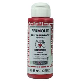 Permolit 120 ml Multi-Surface Nar Kırmızısı Hybrid Akrilik Hobi Boyası