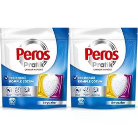 Peros Pratik Matik 100 Adet Beyazlar Çamaşır Deterjanı Kapsülü