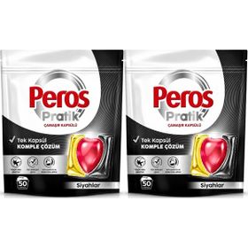 Peros Pratik Matik 100 Adet Siyahlar Çamaşır Deterjanı Kapsülü Tableti