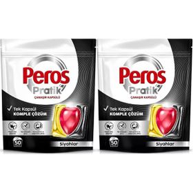 Peros Pratik Matik 100 Adet Siyahlar Çamaşır Deterjanı Kapsülü Tableti