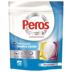 Peros Pratik Matik 26 Adet Beyazlar Çamaşır Deterjanı Kapsülü Tableti