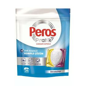 Peros Pratik Matik 26 Adet Beyazlar Çamaşır Deterjanı Kapsülü Tableti