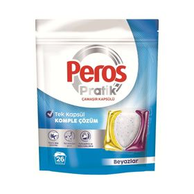 Peros Pratik Matik 26 Adet Beyazlar Çamaşır Deterjanı Kapsülü Tableti