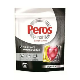 Peros Pratik Matik 26 Adet Siyahlar Çamaşır Deterjanı Kapsülü Tableti