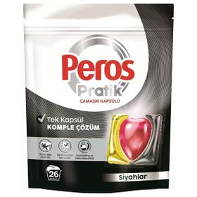 Peros Pratik Matik 26 Adet Siyahlar Çamaşır Deterjanı Kapsülü Tableti