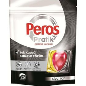 Peros Pratik Matik 26 Adet Siyahlar Çamaşır Deterjanı Kapsülü Tableti
