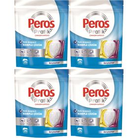 Peros Pratik Matik 4x26 104 Adet Beyaz Çamaşır Deterjanı Kapsülü Tableti