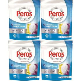 Peros Pratik Matik 4x26 104 Adet Beyaz Çamaşır Deterjanı Kapsülü Tableti