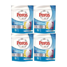 Peros Pratik Matik 4x26 104 Adet Beyaz Çamaşır Deterjanı Kapsülü Tableti
