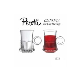 Perotti 11872 Gianluca 6'lı Cam Çay Fincanı
