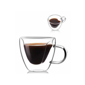 Perotti 12465 Beyaz Kalpli Çift Çidarlı 175 ml Cam Kupa