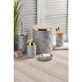 Perotti 13222 Taupe Gold Diamond 5'li Akrilik Plastik Banyo Seti