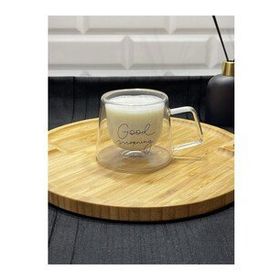 Perotti 13793 Good Morning Çift Cidarlı 200 ml Cam Kahve Kupası