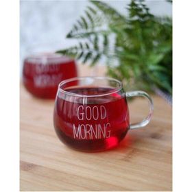 Perotti 2 Adet Good Morning 400 ml Borosilikat Cam Kupa