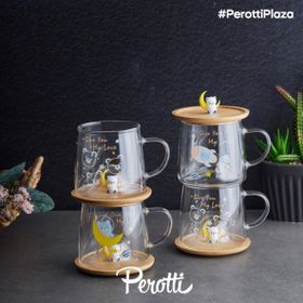 Perotti Felix Bambu Kapaklı Cam Kupa