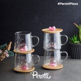 Perotti Felix Bambu Kapaklı Cam Kupa