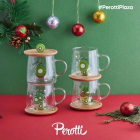 Perotti Felix Bambu Kapaklı Cam Kupa