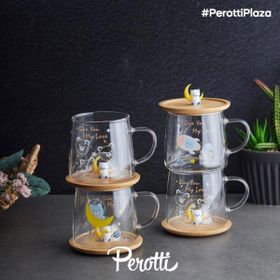Perotti Felix Bambu Kapaklı Cam Kupa