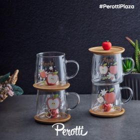 Perotti Felix Bambu Kapaklı Cam Kupa