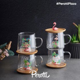Perotti Felix Bambu Kapaklı Cam Kupa