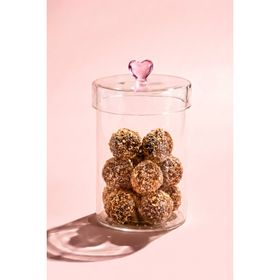 Perotti Hearts 950 ml 10x15 cm Borosilikat Cam Kavanoz