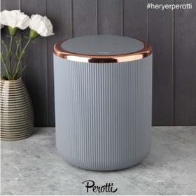 Perotti Lisbone Klik Kapak 6,5 lt Taş Gri Çöp Kovası