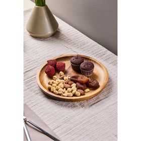 Perotti Morry 20 cm Kahverengi Akasya Yuvarlak Sunum Tahtası