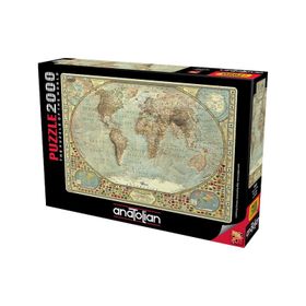 Perre 3935 Anatolian 2000 Parça Dünya Haritası Puzzle