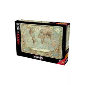 Perre 3935 Anatolian 2000 Parça Dünya Haritası Puzzle