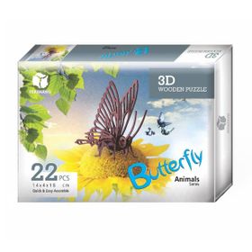 Pershang Kelebek 22 Parça Ahşap 3D Puzzle