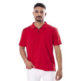 Persmont LT03Y Kırmızı Fermuarlı Biyeli Lakost Tshirt