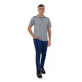 Persmont LT04Y Gri Fermuarlı Biyeli Lakost Tshirt