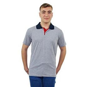 Persmont PT04Y Gri Penye Polo Yaka Tshirt