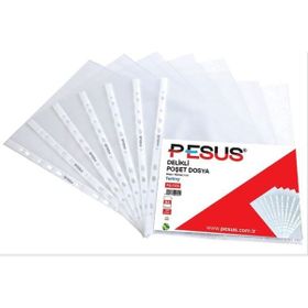 Pesus 7255 30 Mikron 100 Adet A4 Eco Delikli Poşet Dosya