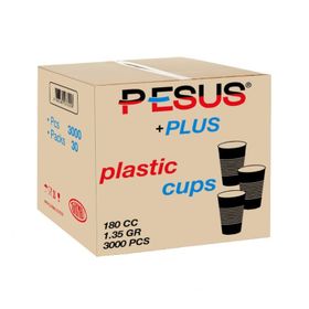 Pesus +Plus 1.35 gr 180 ml 3000'li Plastik Otomat Bardak