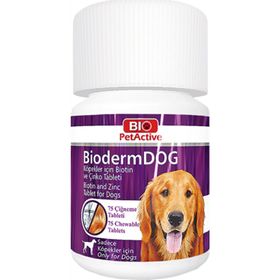 Pet Active 75 Tablet Bioderm Dog Biotin ve Çinko Köpek Vitamini