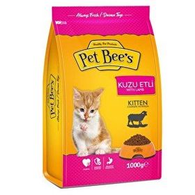 Pet Bee's Kuzu Etli Yavru 1000 gr Kuru Kedi Maması