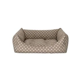 Pet Comfort 50x60 cm Uniform Bej Puantiyeli Kedi ve Köpek Yatağı