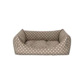 Pet Comfort 50x60 cm Uniform Bej Puantiyeli Kedi ve Köpek Yatağı