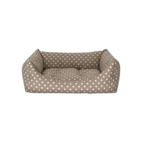 Pet Comfort 50x60 cm Uniform Bej Puantiyeli Kedi ve Köpek Yatağı