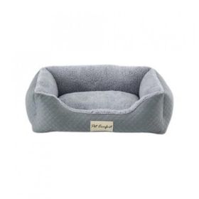 Pet Comfort Bravo Duo Gri Gri Peluş S 55x45 cm Kedi ve Köpek Yatağı