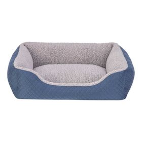 Pet Comfort Bravo Duo Gri Mavi Small 55x45 cm Peluş Kedi ve Köpek Yatağı