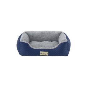 Pet Comfort Bravo Duo Gri Mavi Small 55x45 cm Peluş Kedi ve Köpek Yatağı