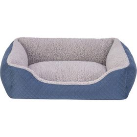 Pet Comfort Bravo Duo Gri Mavi Small 55x45 cm Peluş Kedi ve Köpek Yatağı